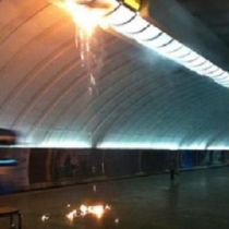 Киевская станция метро выгорела практически дотла из-за электропроводки (ВИДЕО, ФОТО)