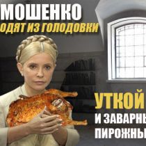 Тимошенко выводят из голодовки уткой и заварными пирожными (Список продуктов)