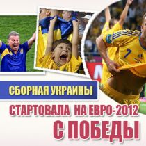 Украина победила в дебютном матче Евро-2012