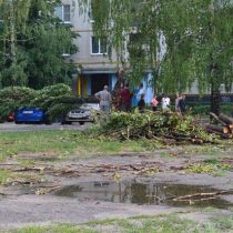 В Харькове устраняют последствия стихии