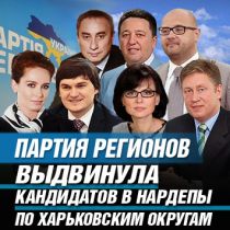 Партия регионов выдвинула кандидатов в нардепы по харьковским округам (ФОТО)