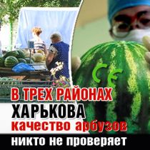 В трех районах Харькова качество арбузов никто не проверяет