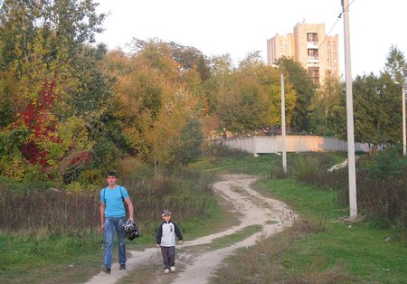 На Алексеевке дорога рядом с кладбищем стала светлее (ФОТО)