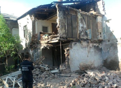 В Харькове рухнула стена старинного здания