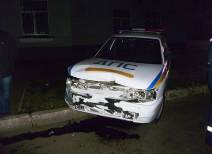 Погоня в Харькове: пострадали три машины гаишников  (ФОТО)
