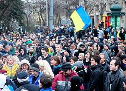 В Харькове собрался митинг за целостность Украины