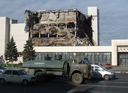 Как взрывали корпус Харьковского мясокомбината (ВИДЕО)