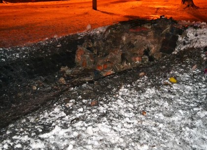 Ночной взрыв в Молодежном парке. Взорван камень УПА