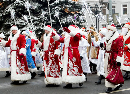 Деды Морозы перекроют движение транспорта в центре Харькова
