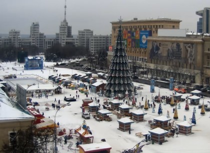 На площади Свободы открылся ледовый каток (Цены на катание)
