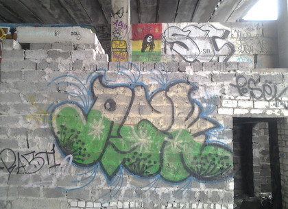 Есть под Коммунальным мостом в Харькове неофициальная выставка граффити (ФОТО)