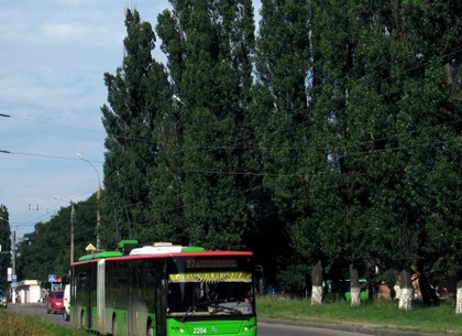 Один из харьковских троллейбусов временно изменил маршрут