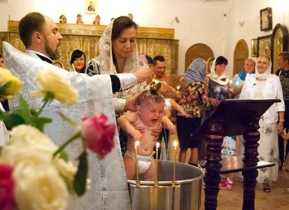 Крещение детей из зоны АТО
