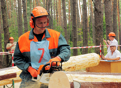 В Краснокутском районе выбрали лучшего вальщика леса (ФОТО)