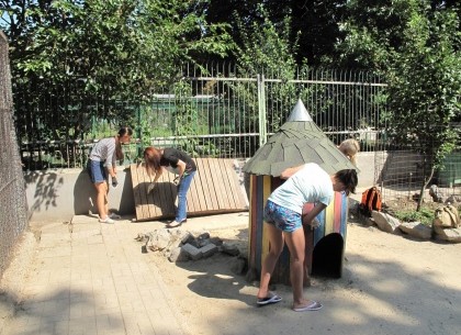 В Харькове активисты привели в порядок территорию зоопарка и покрасили вольеры