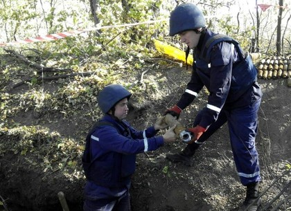 В лесополосе города Южный выкопали восемь сотен фугасов, мин и артснарядов (ФОТО)
