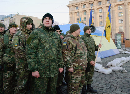 Отправка бойцов батальона «Харьков» на Донбасс