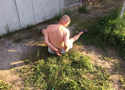 В Харькове пьяный семейный тиран побил камнем Prius и пытался избить копа (ФОТО)