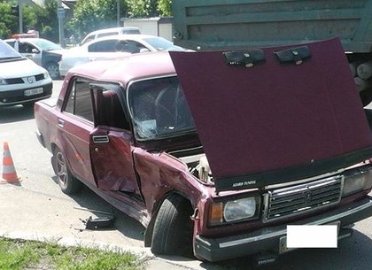 ДТП на Одесской: пострадала женщина за рулем ВАЗа (ФОТО)