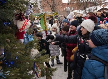 В Холодногорском районе открыли новогоднюю елку