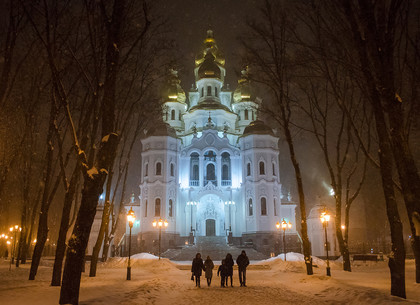 Снег на Святвечер в Харькове
