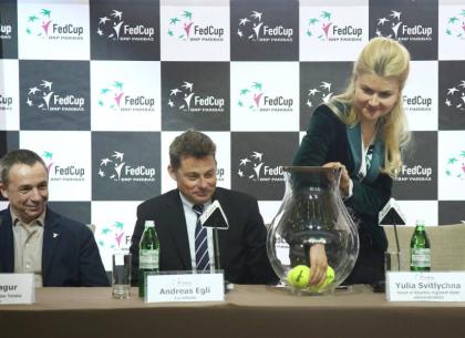 Юлия Светличная приняла участие в жеребьевке теннисного матча Кубка Федерации