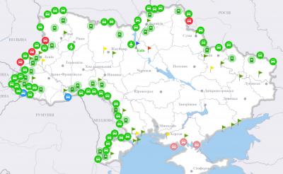 Загруженность пограничных пунктов пропуска в Украине теперь можно посмотреть онлайн