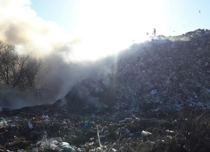 Пожар на полигоне твердых бытовых отходов потушен