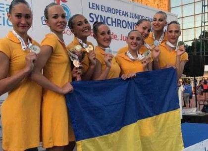 Харьковские синхронистки собрали все «серебро» юниорского чемпионата Европы