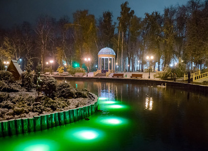 Первый снег в парке Горького