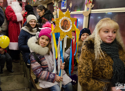 По Харькову проедет рождественский трамвай