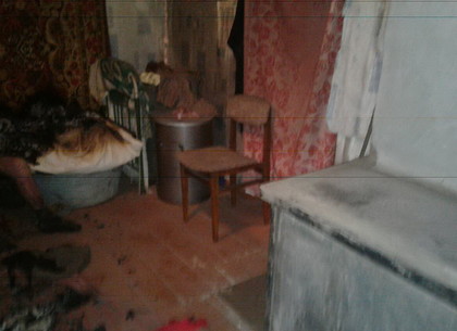 В доме под Харьковом сгорел диван с пожилой женщиной