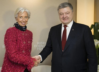 Порошенко в Давосе провел встречу с Директором-распорядителем МВФ