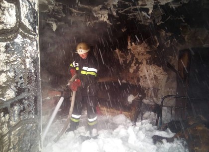 На пожаре под Харьковом погибла пенсионерка