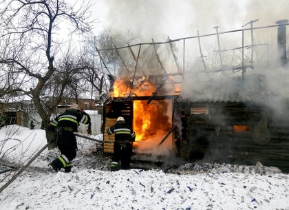В Харькове горела баня