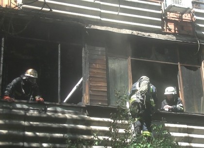 В харьковской девятиэтажке горел балкон (ФОТО)