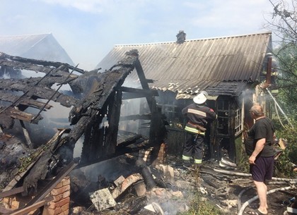 Под Харьковом пожарные спасли 2 жилых дома от огня (ФОТО)
