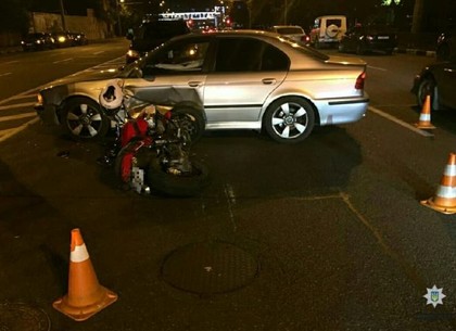 На Гагарина BMW сбил мотоциклиста
