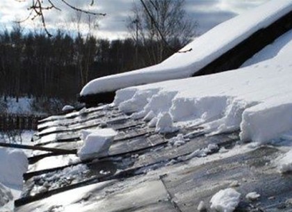 Оставленный хозяевами дом не пережил очередной снегопад