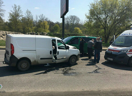 На Шевченко столкнулись два микроавтобуса