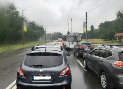 ДТП на поселке Жуковского устроило большую пробку (ВИДЕО)