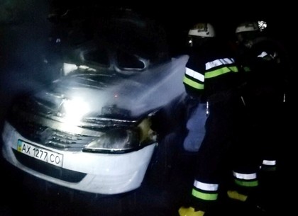 Ночью на Холодной горе сгорел автомобиль (ВИДЕО, ФОТО)