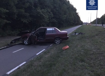 На Белгородском шоссе Hyundai врезался в столб и вылетел на велодорожку (ФОТО)