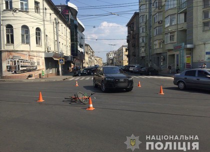В центре Харькова сбили велосипедистку