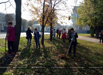 Общегородской субботник:скверы, парки набережная очищены от листвы (ФОТО)