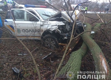 Патрульный автомобиль попал в серьезное ДТП в Валках (ВИДЕО, ФОТО)