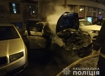 Женщину разбудил пожар в ее авто за окном (ФОТО)