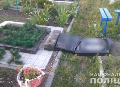 Малолетние вандалы развлекались под Харьковом, разрушая кресты на могилах (ФОТО)