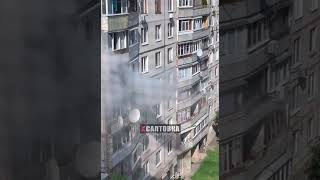 Пожар: загорелся балкон на пятом этаже (ВИДЕО)