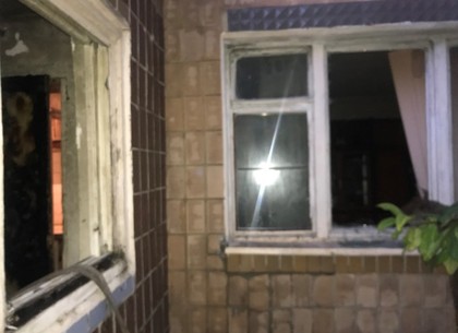 Отца и сына спасли из горящего дома через окно (ФОТО)